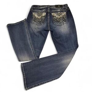 Miss Me Jeans Embellished Sparkle Bootcut Denim Size 30 (9/10)
